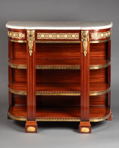XVIIIe siècle - Console desserte "à la Grecque" estampillée J.F.OEBEN vers 1761-1768