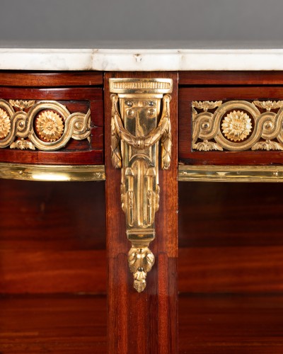 Transition - Console desserte "à la Grecque" estampillée J.F.OEBEN vers 1761-1768