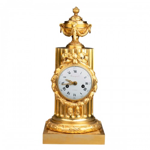 A late Louis XV ormolu columnar clock by Osmond by 1770
