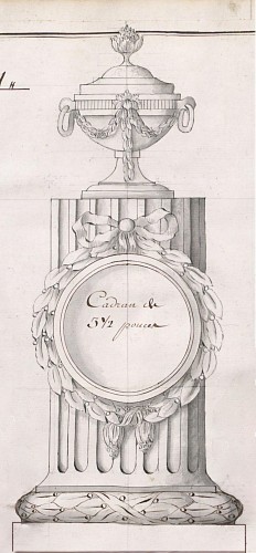 18th century - A late Louis XV ormolu columnar clock by Osmond by 1770