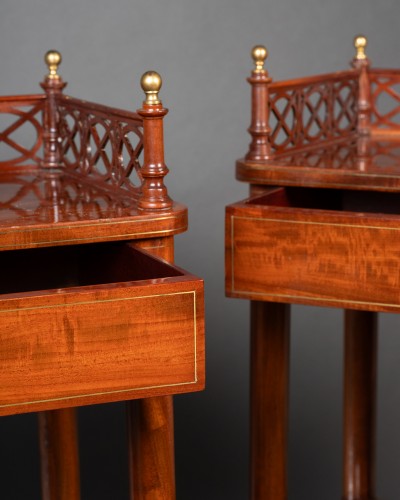 XIXe siècle - Paire de petites bibliothèques en acajou par Lesage d'époque Restauration