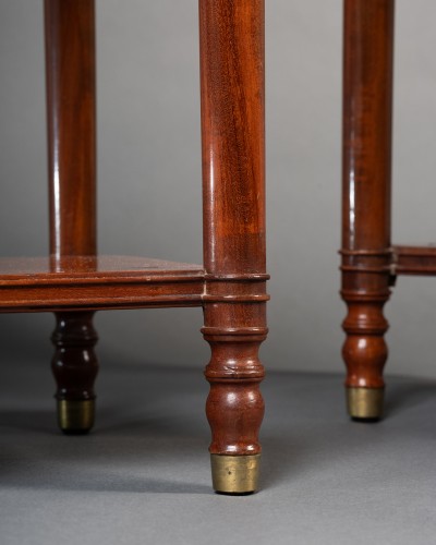 Antiquités - Paire de petites bibliothèques en acajou par Lesage d'époque Restauration