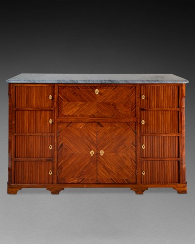 Meuble à hauteur d'appui formant secrétaire signé François Reizell - Transition