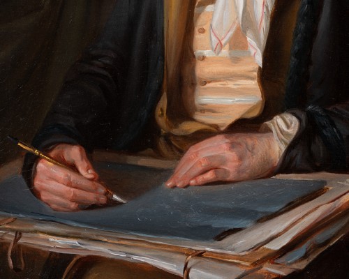 Portrait of the painter and miniaturist Jean-Baptiste Jacques Augustin - Paintings & Drawings Style 