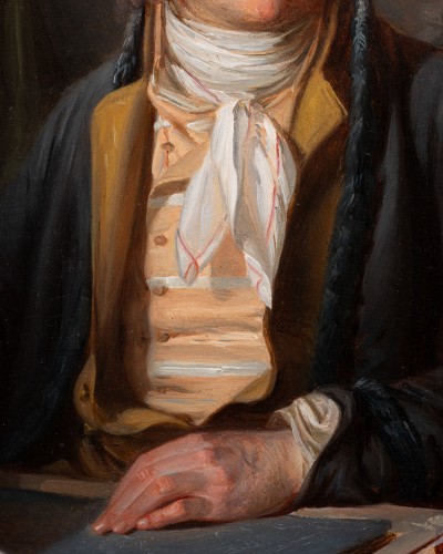 Antiquités - Portrait of the painter and miniaturist Jean-Baptiste Jacques Augustin