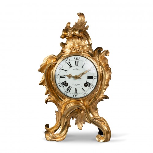 A Louis XV gilt-bronze mantel clock by Gudin l'aîné