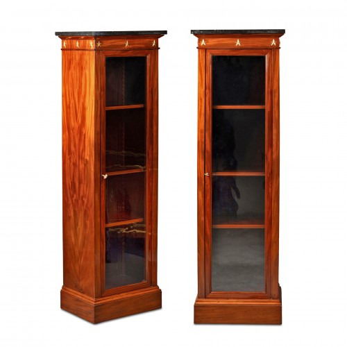 A pair of mahogany bookcases signed JEANSELME