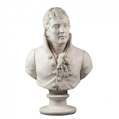 Buste de Charles de Rasse maire de Tournai par Dumortier. Plâtre, 1818