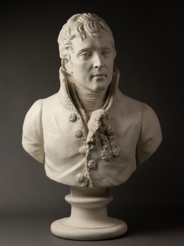 Buste de Charles de Rasse maire de Tournai par Dumortier. Plâtre, 1818 - Galerie Philippe Guegan