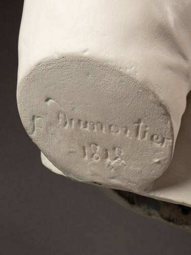 XIXe siècle - Buste de Charles de Rasse maire de Tournai par Dumortier. Plâtre, 1818