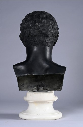 Souvenir du Grand Tour - Buste en bronze de jeune Hercule de la villa des Papyrus - 