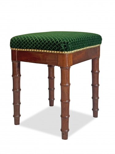 Tabouret en acajou d'époque Restauration