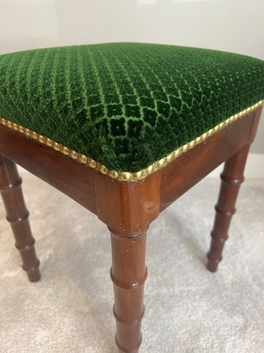 Seating  - A French mahogany stool circa 1820