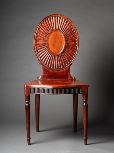 A pair of George III Mahogany Hall Chairs in the manner of Mayhew &amp; Ince - 