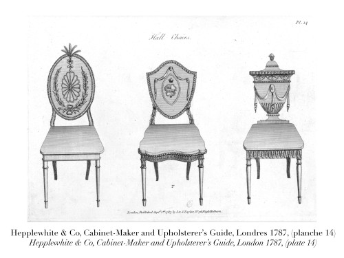 Antiquités - A pair of George III Mahogany Hall Chairs in the manner of Mayhew &amp; Ince