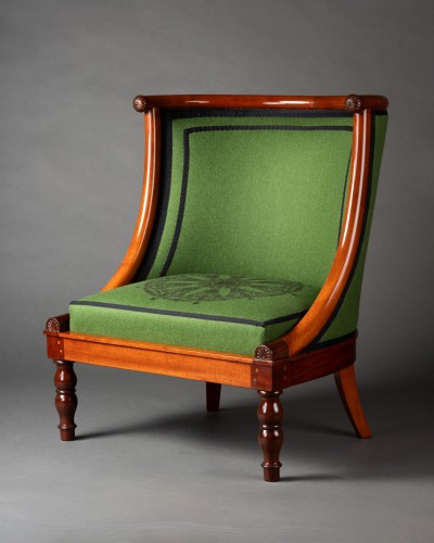 Seating  - A pair of French Consulate period mahogany bergères