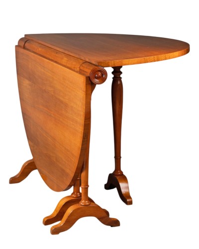 Table pliante à volets "gatleleg" en merisier d'époque Biedermeier vers 1820