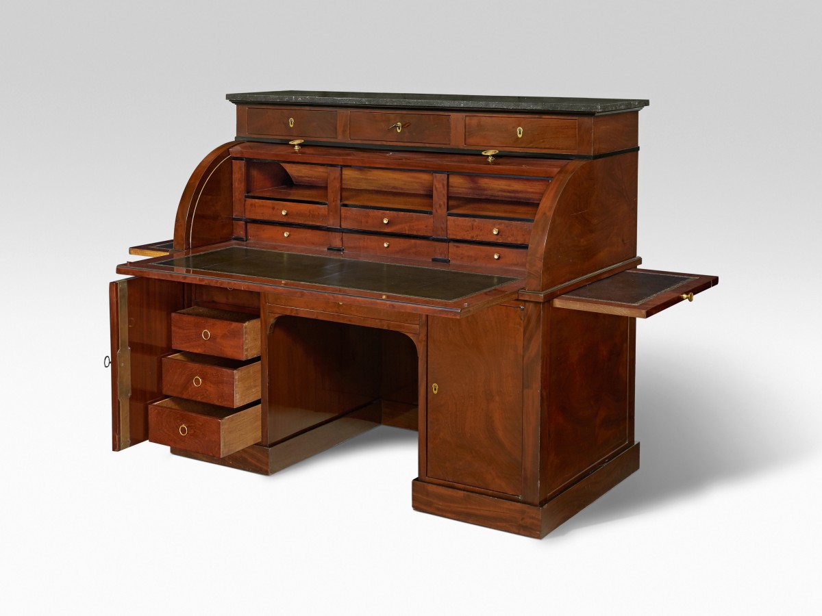 Jacob Desmalter A Mahogany Roll Top Desk Empire Ref 72154