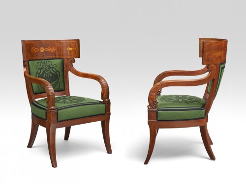 Empire - A pair of klismos armchairs by Pierre Antoine Bellangé (1757-1827)