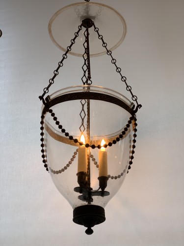 Paire de lanternes cloches et leur fumivore d'époque néoclassique - Galerie Philippe Guegan
