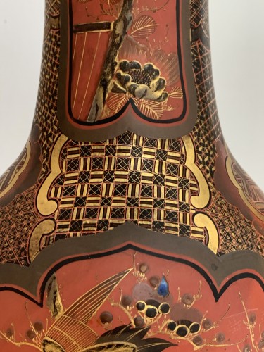 A pair of Arita lacquered porcelain vases. Japan Meiji period - Asian Works of Art Style 