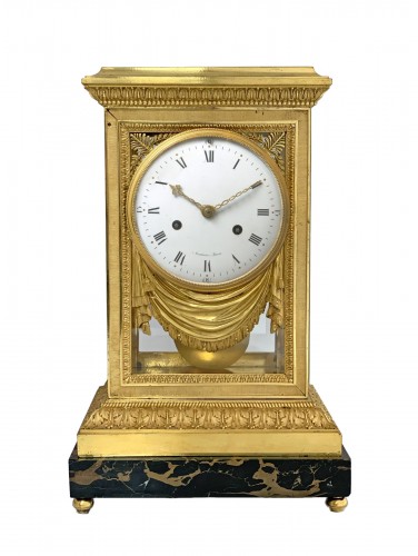 Manière - Merlet - Thomire. An important gilt-bronze mantel regulator 