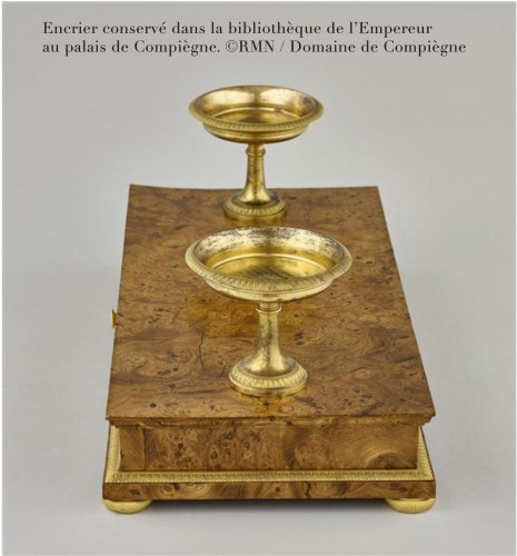  - An Empire ormolu mounted mahogany inkstand