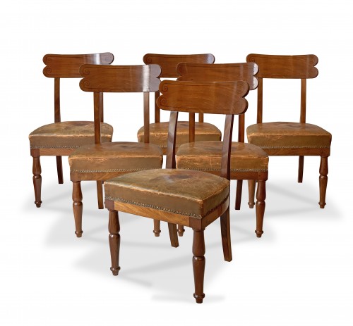 Attributed to Jacob Desmalter - A set of six mahogany chairs circa 1805