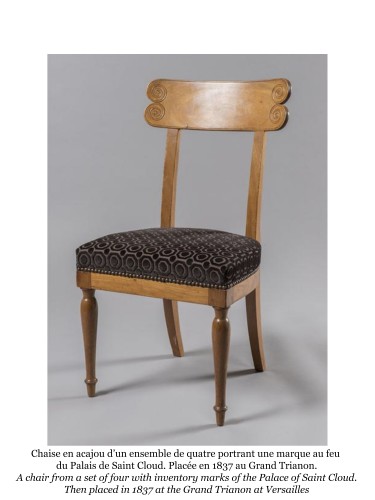 XIXe siècle - Suite de six chaises en acajou d'époque Empire par Jacob Desmalter