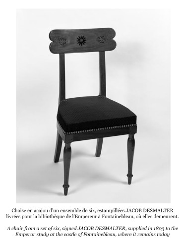 Attributed to Jacob Desmalter - A set of six mahogany chairs circa 1805 - Empire
