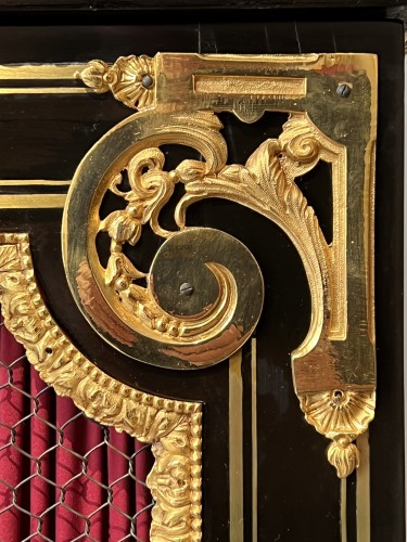 Furniture  - A pair of ormolu mounted ebonised cabinet after André Charles Boulle 