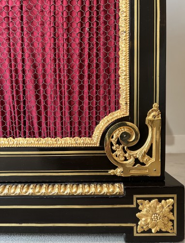 A pair of ormolu mounted ebonised cabinet after André Charles Boulle  - 