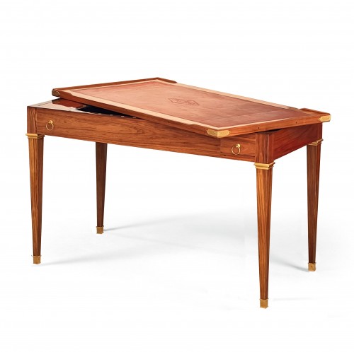 A Louis XVI rosewood  tric-trac games table signed J.POTARANGE et JME