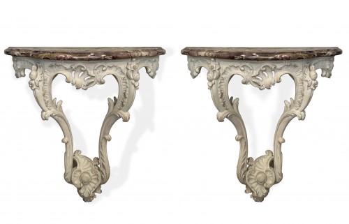 A pair of Louis XV consoles tables