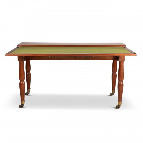 Jacob Desmalter. Bureau plat à transformation en acajou vers 1815-1825 - Mobilier Style 