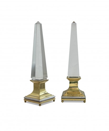 Maison Jansen - Pair of obelisk lamps circa 1960