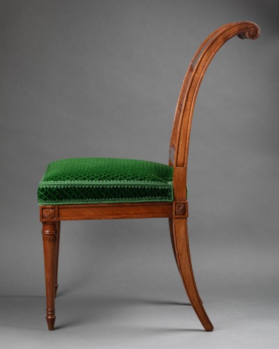 Georges Jacob - Paire de chaises à l'étrusque en acajou vers 1790 - Sièges Style 