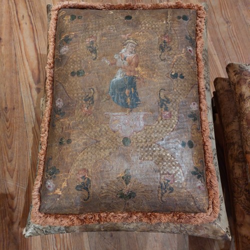  - Pair of stools with &quot;à châssis&quot;, Italy, Venise 18th century