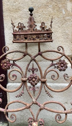 Matériaux & Architecture Ornements de jardin - Haut de portail en fer forgé, Italie 18e siècle