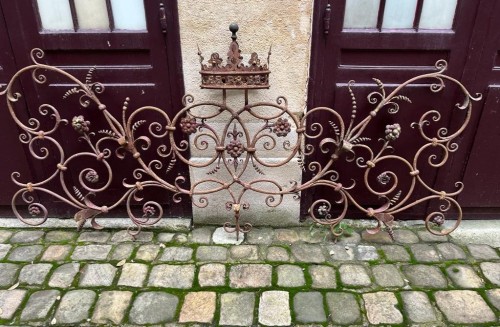 Pair of high wrought iron gates - 