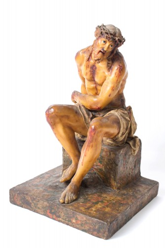 Christ of pity in wax, Italy 18th century - Religious Antiques Style 