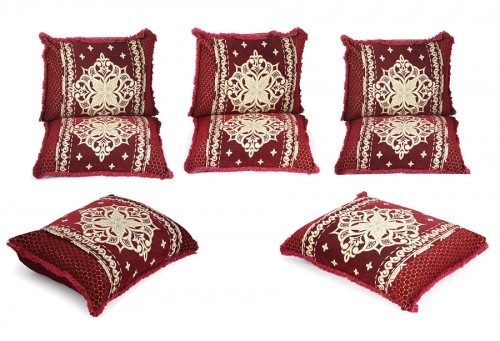 9 silk velvet cushions, France 1920