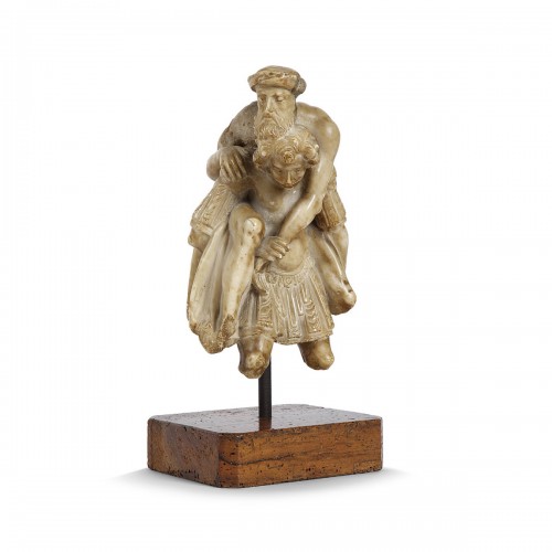 Énée et Anchise - Sculpture en marbre Italie 18e siècle