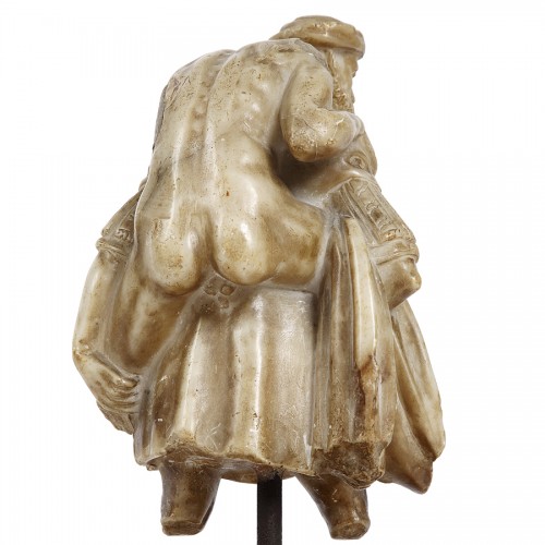 Énée et Anchise - Sculpture en albâtre, Italie 18e siècle - Galerie PLA