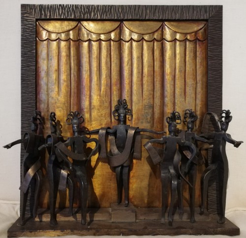 Wrought iron and brass sculpture by Carlos Y Manuel Tolosa 1929 - Decorative Objects Style 