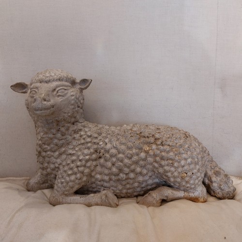 Polychrome wooden lamb, Italy 18th century - 
