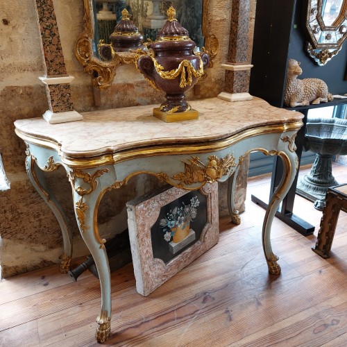 Console laquée, Italie 18e siècle - Galerie PLA