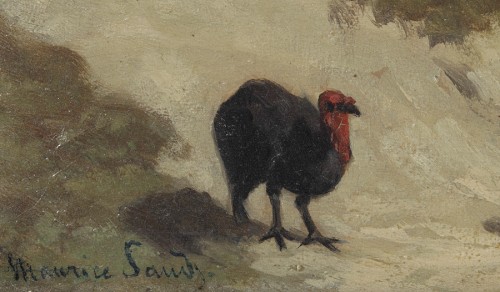 Maurice Sand (1823-1889) -  La gardienne de dindons - Galerie PLA