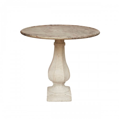 Marble pedestal table, Italy 19th century