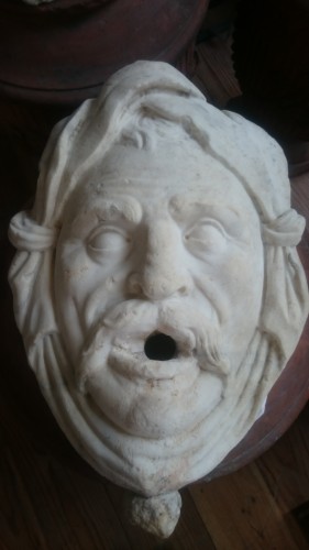 Mascaron de fontaine, Italie 17e siècle - Sculpture Style 